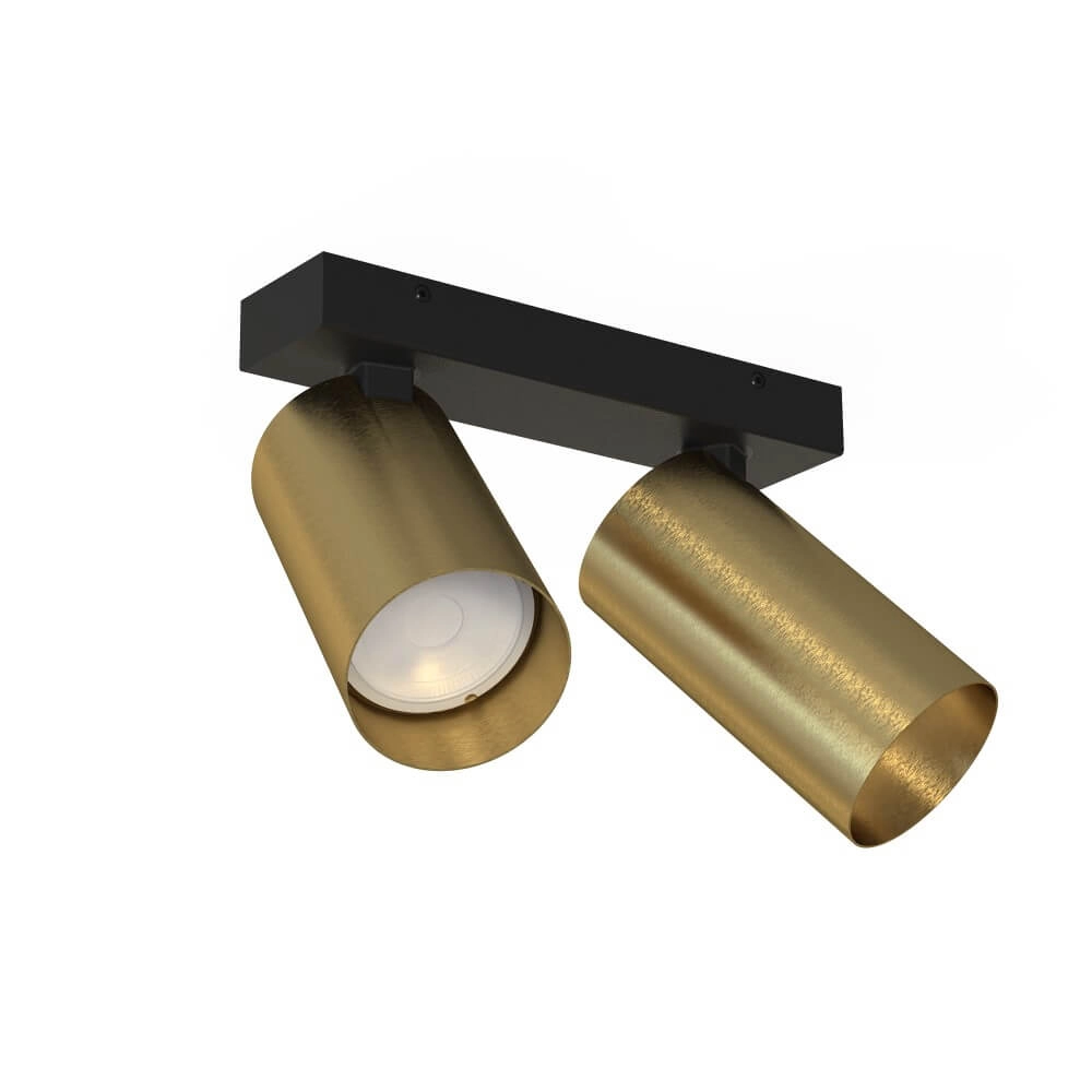 Gold surface-mounted spotlight Mono 2-light tiltable Lyora 5903139778299
