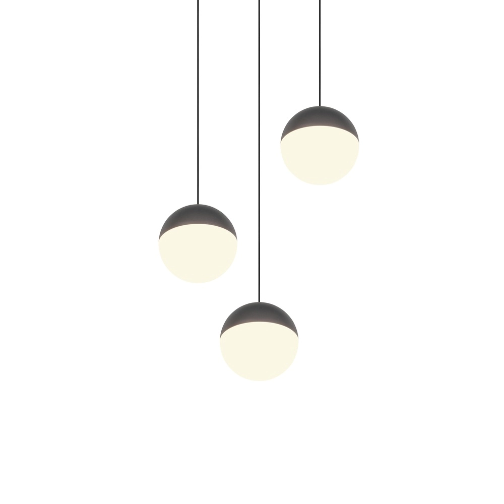 3-light pendant lamp Senta round anthracite Trio 4017807697834