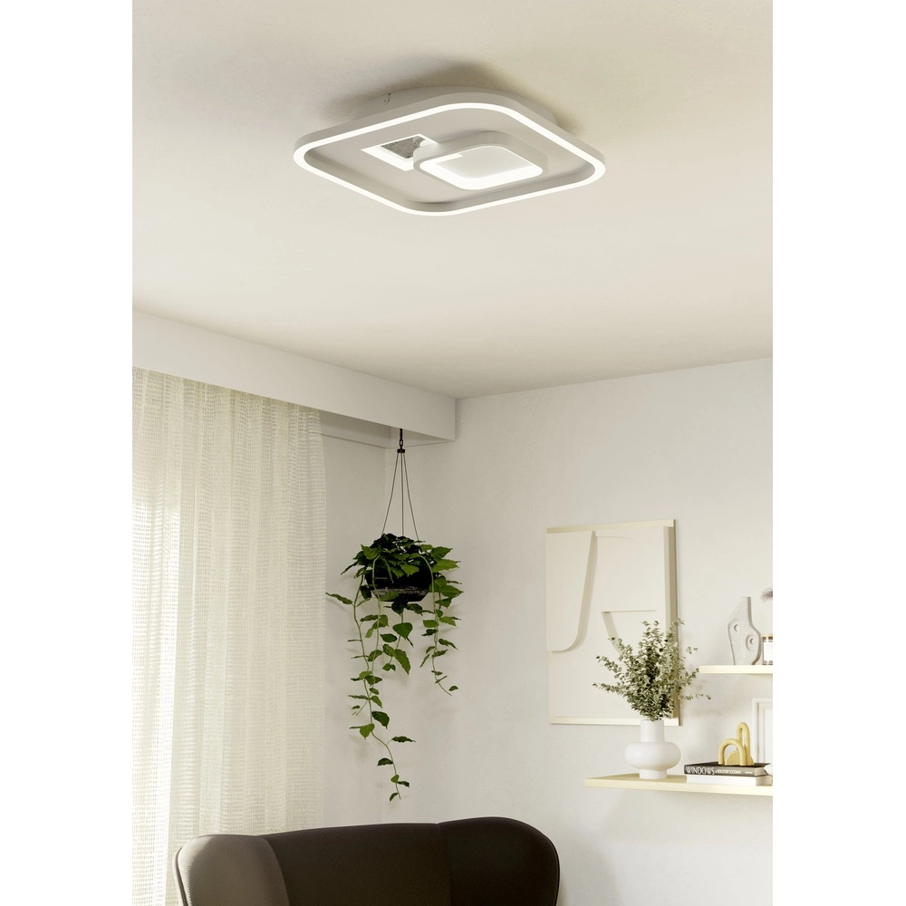 Design ceiling lamp Tiriolo LED - White - 38x38cm Eglo 9008606316380