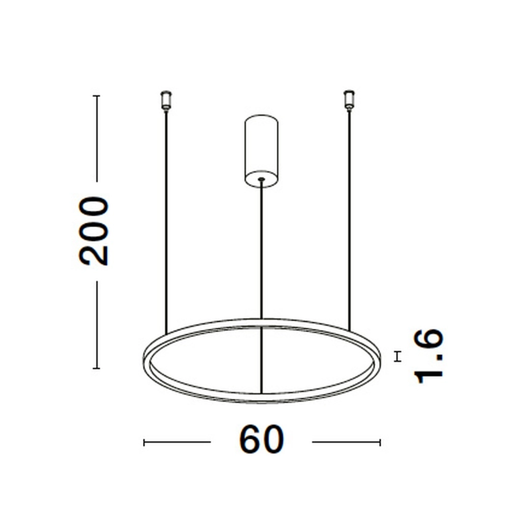 Round pendant lamp Tarquin white Ø 60cm Lyora 5212017438256