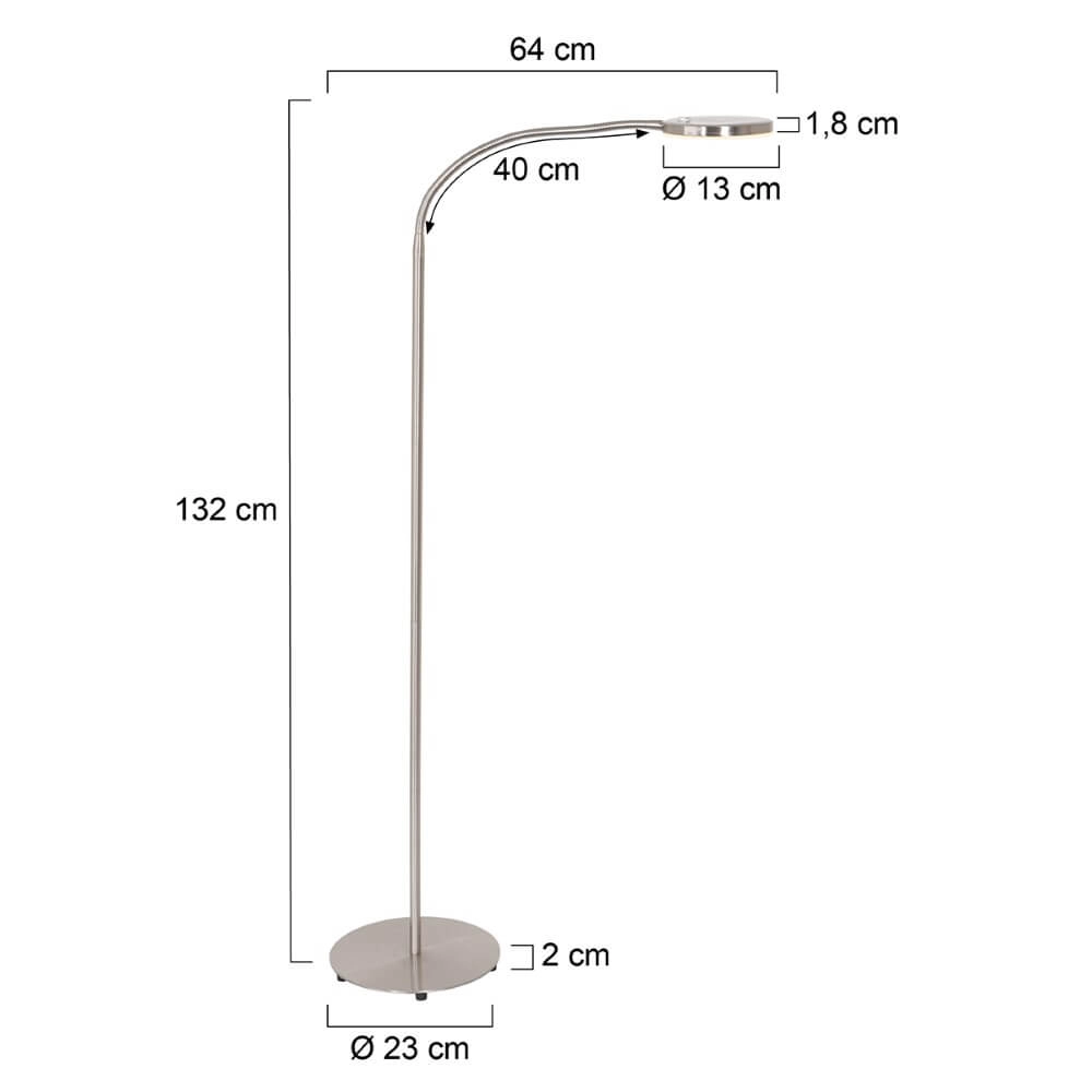 Flexible LED reading lamp Platu Stainless steel Steinhauer 8712746151503