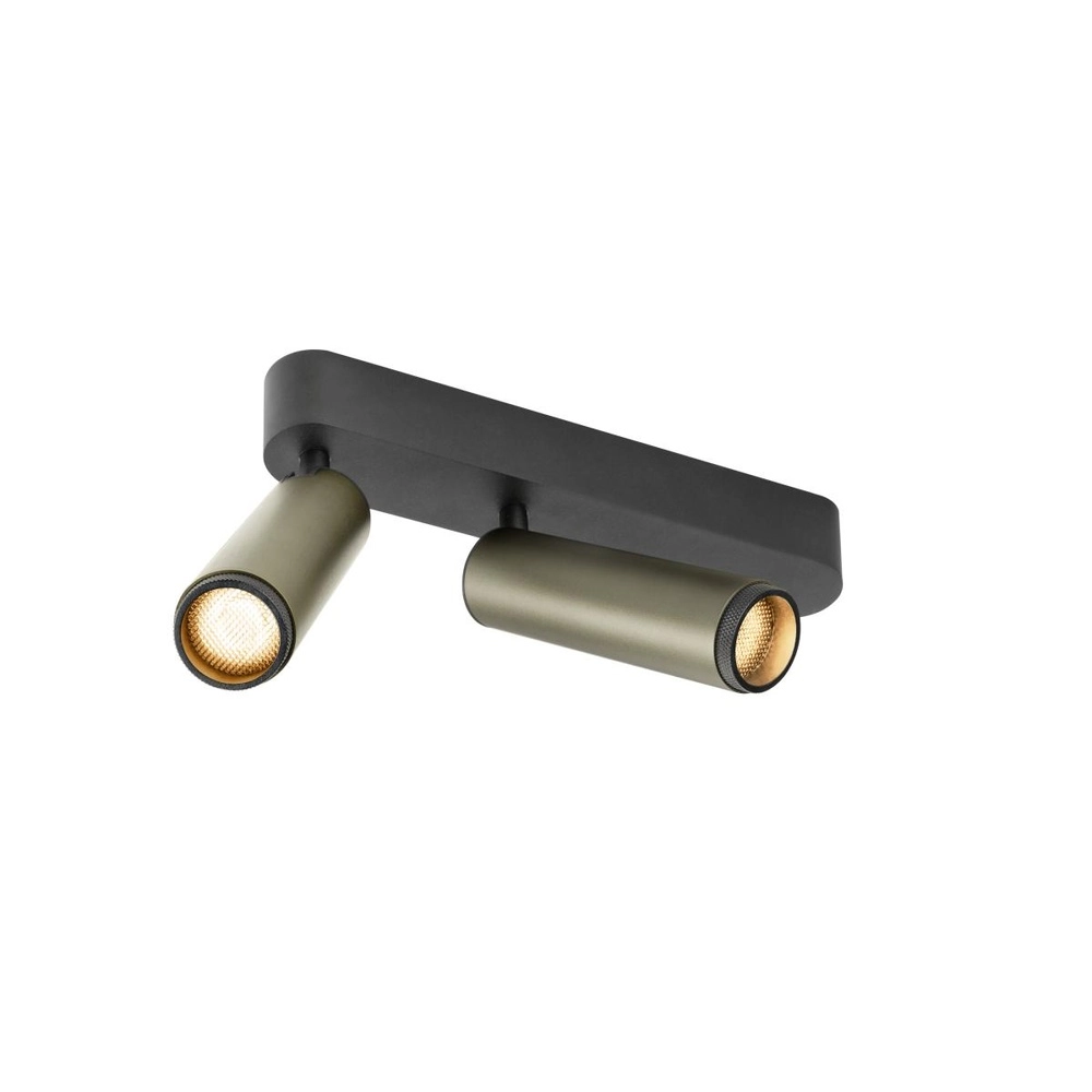 Surface-mounted spot Grip! M 2-light bronze 2700K