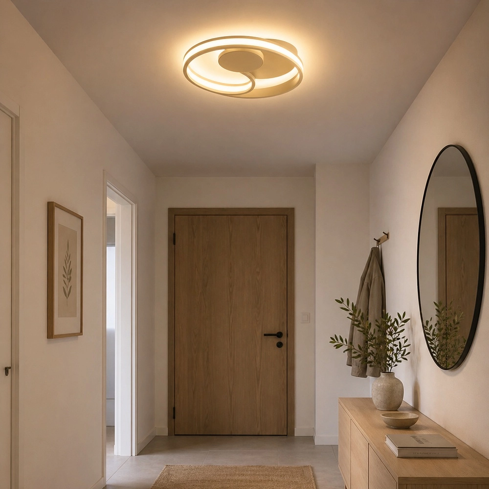 Ceiling lamp beige Revola design Ø 40cm