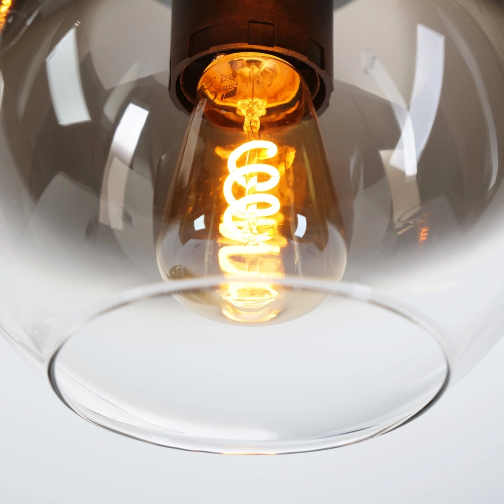Pendant lamp Ariscani 1 3-light black round Eglo 9008606358069