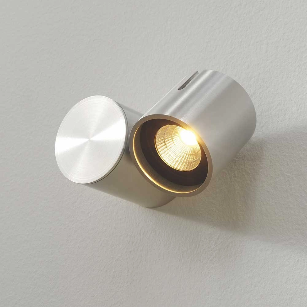 LED wall spot Mayen metallic gray