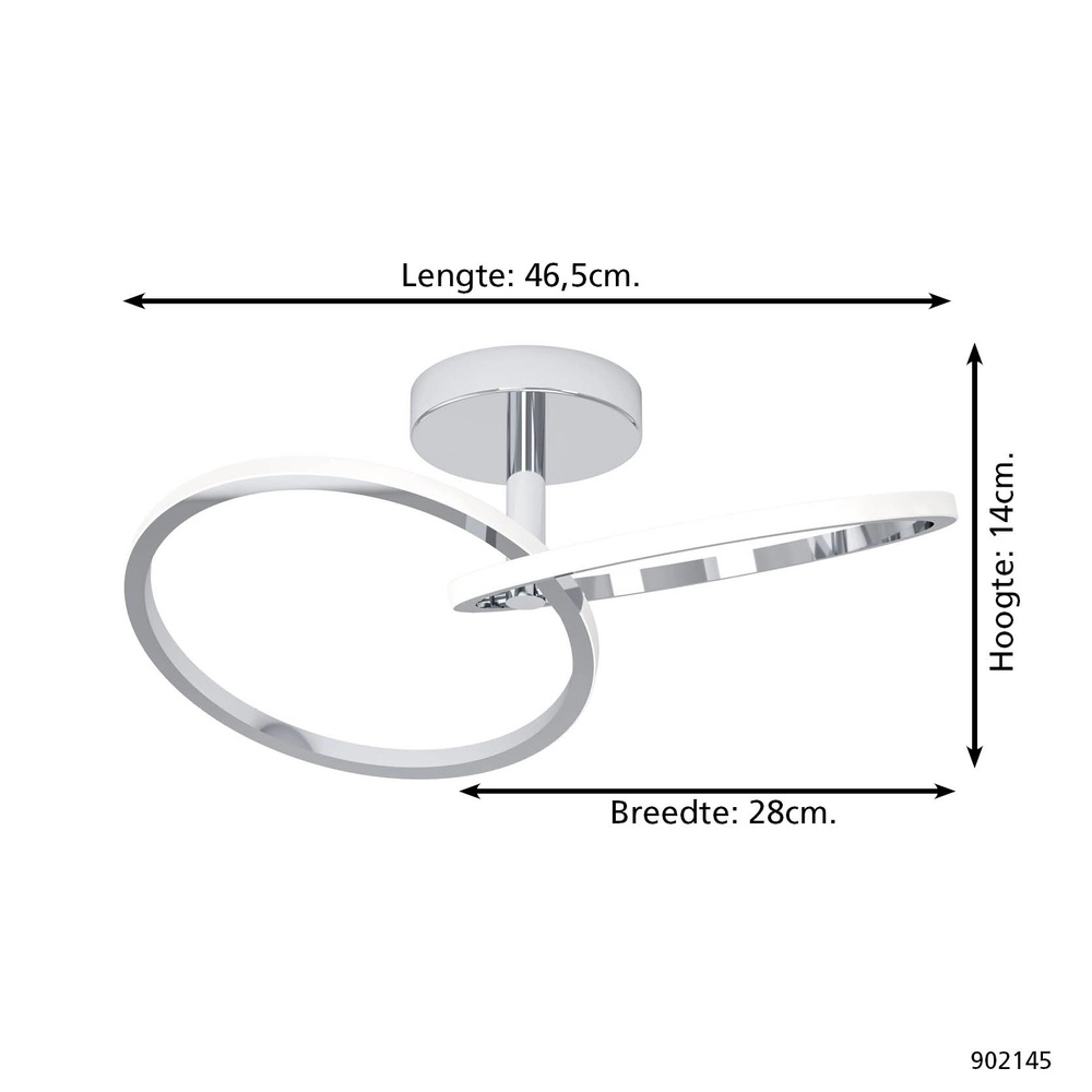 Ceiling lamp Congiunti chromium Eglo 9008606357147