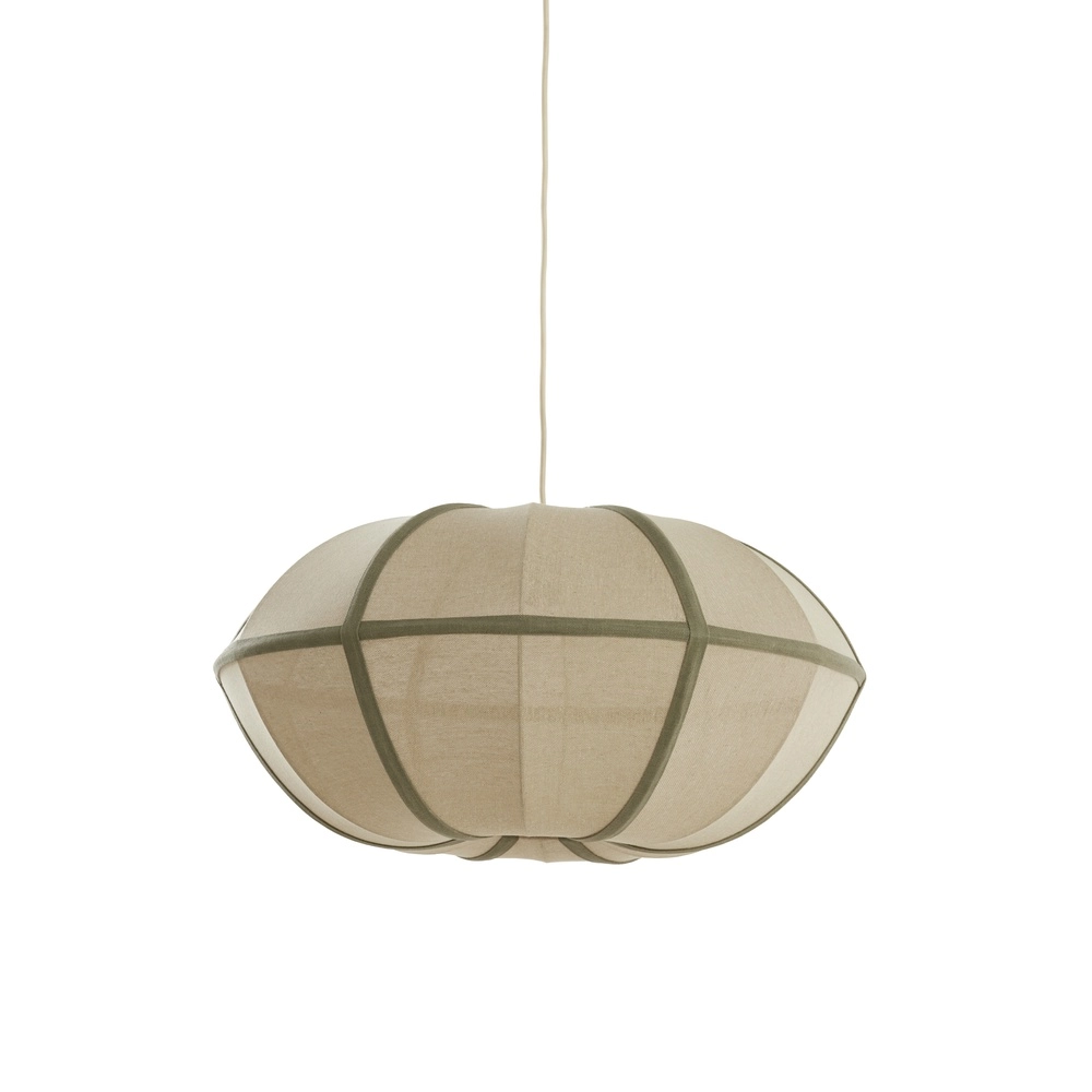 Japandi pendant lamp Mirelys Ø 61cm - olive green