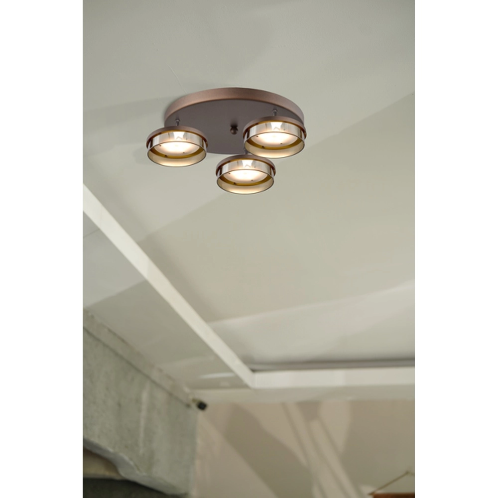 Ceiling lamp Imperia 3-light cocoa brown Masterlight 8718121359625