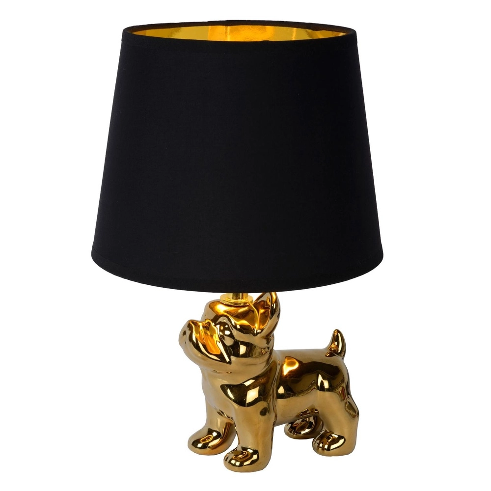 Table lamp Extravaganza Sir Winston dog gold with black Lucide 5411212134097