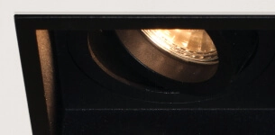 Black recessed spot Rex square Artdelight 8719831735532