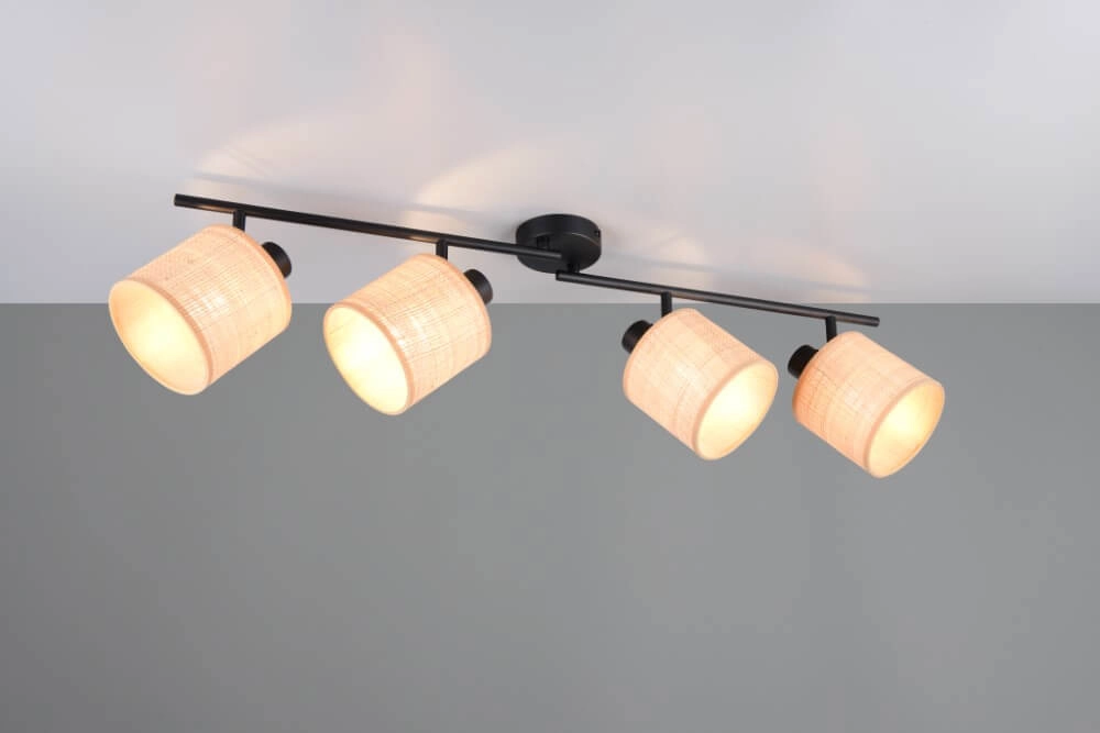 4-light ceiling lamp Aimee with cream caps Trio 4017807637359
