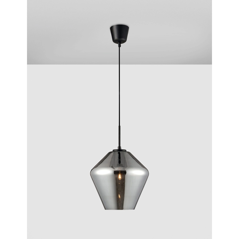 Pendant lamp Veiro chrome glass Ø 23 x 22cm