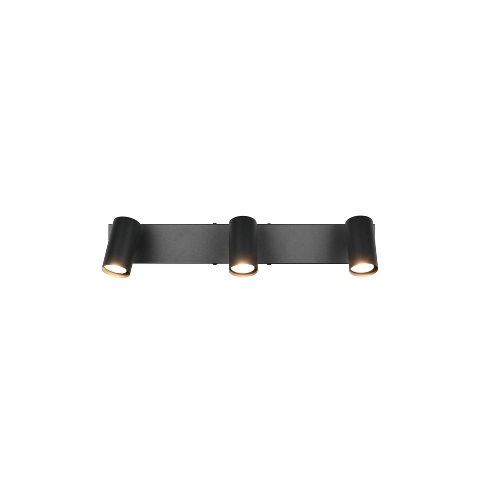Surface-mounted spot Taryn 3-light black Trio 4017807685596