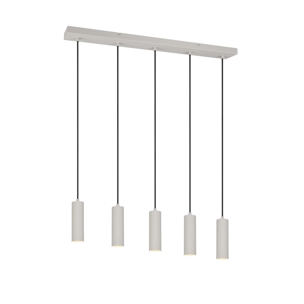 5-light pendant lamp Soka grey