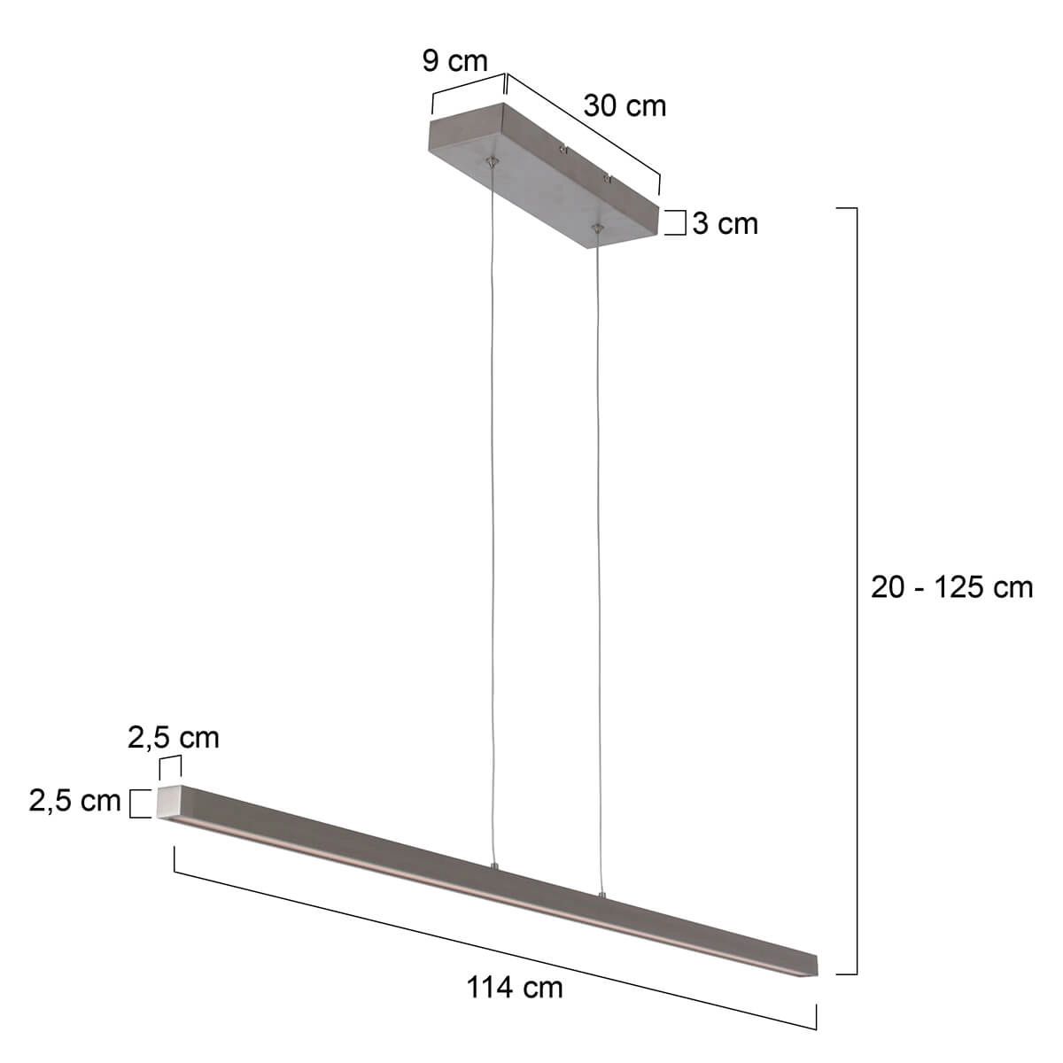 Led pendant light light stripe Steinhauer 8712746133677