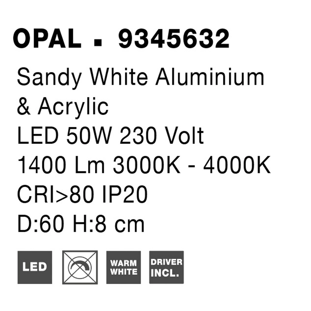 Ceiling lamp Morbido white Ø 60cm Lyora 5212017438577