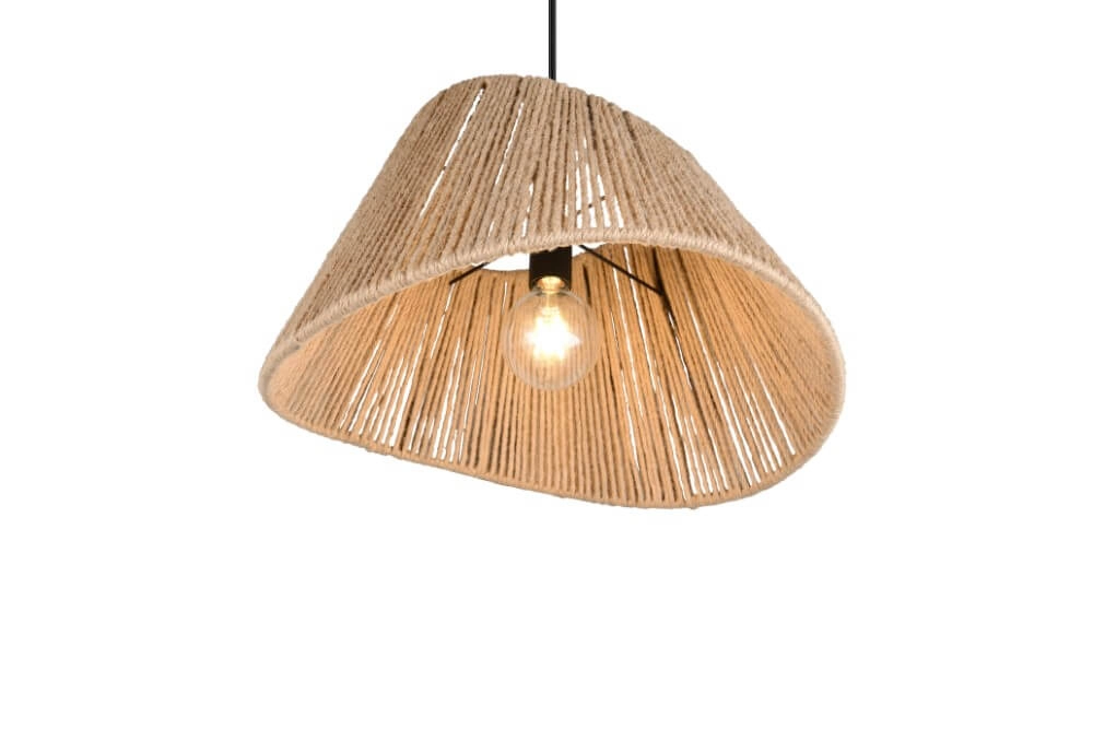 Japandi pendant lamp Valerie rattan Ø 52cm Trio 4017807637380