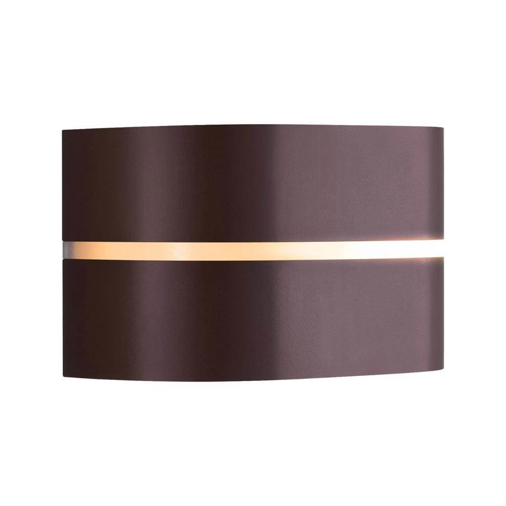 Sleek wall lamp Sibelis metallic brown
