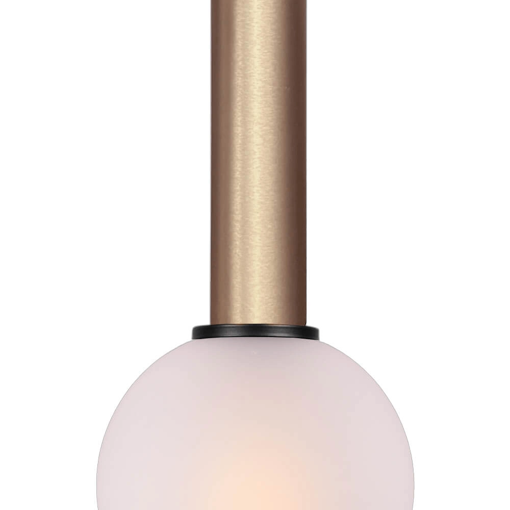 Hanging lamp Ø 15cm Bella 2 Brass gold with matt white glass Masterlight 8718121333991