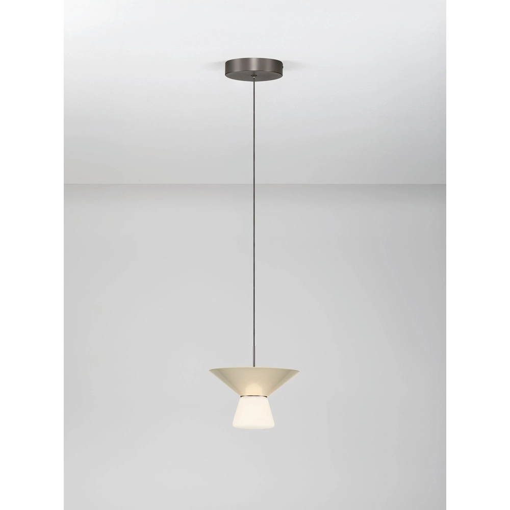 Design pendant lamp Baris white with grey Ø 22cm Lyora 5212017495273