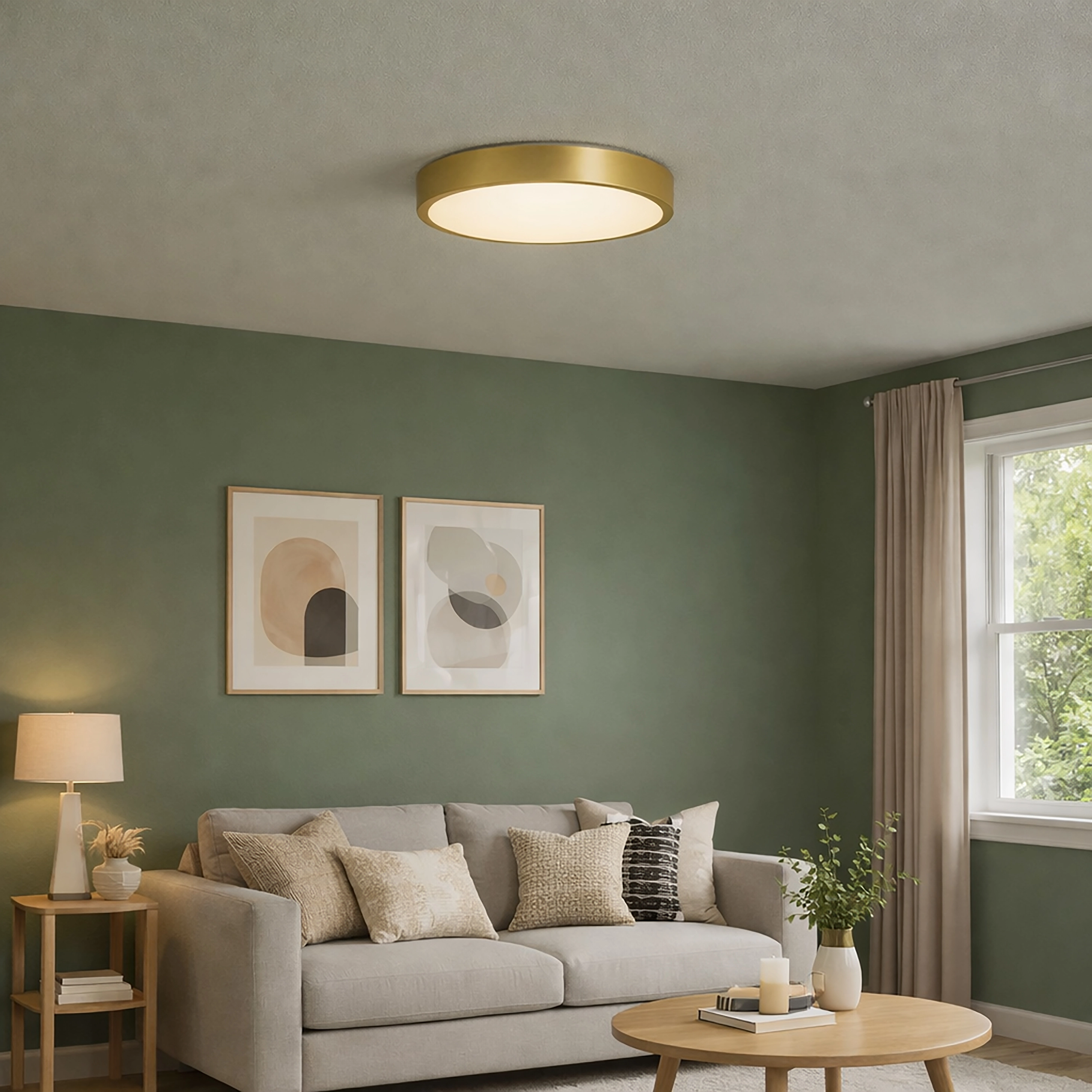 Ceiling light Grace Ø 30cm gold Lyora 5053423315881