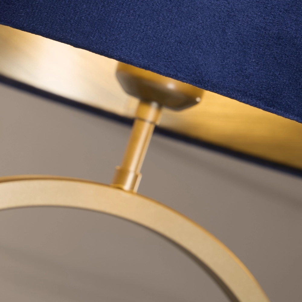 Table lamp Elegant bronze with blue cap Searchlight 5053423304960