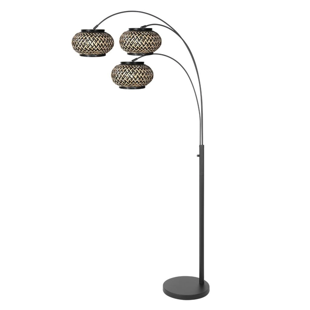 Floor lamp Nox Light with bamboo caps Steinhauer 8712746182880