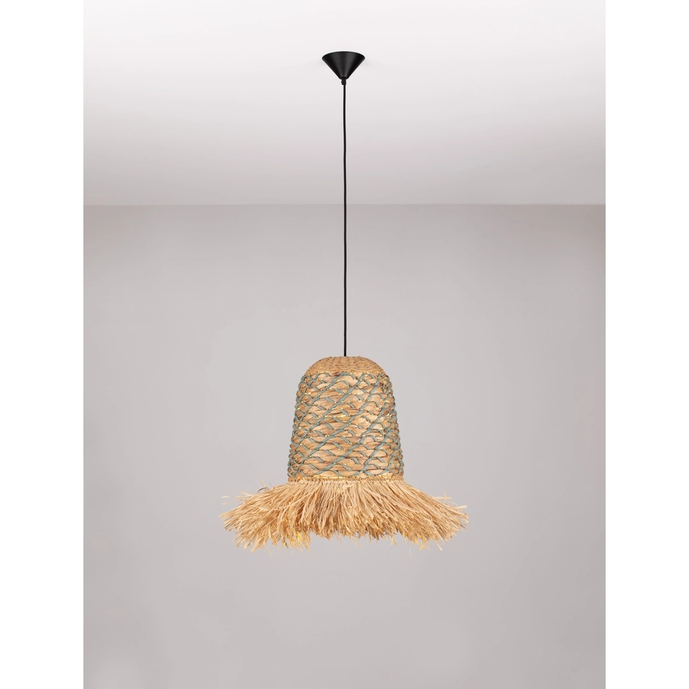 Straw lamp Sorello blue with brown Lyora 5212017477422