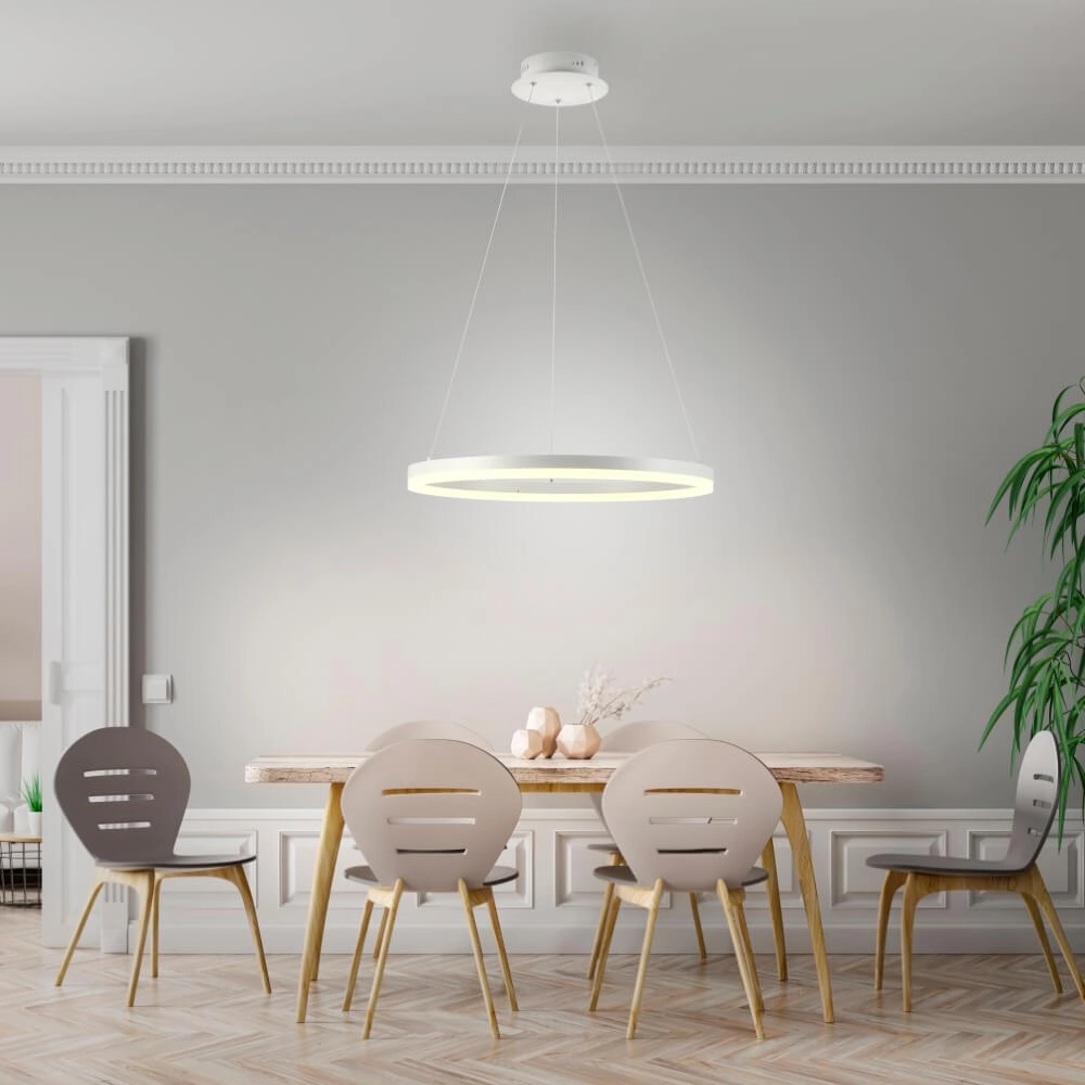Modern pendant lamp Titus Ø 60cm white Paul Neuhaus 4012248365366