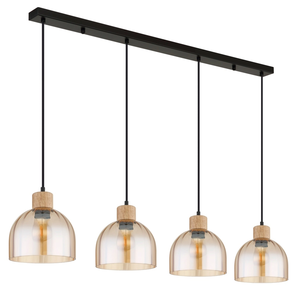 4-light pendant lamp Swanson Black Globo 9007371583652