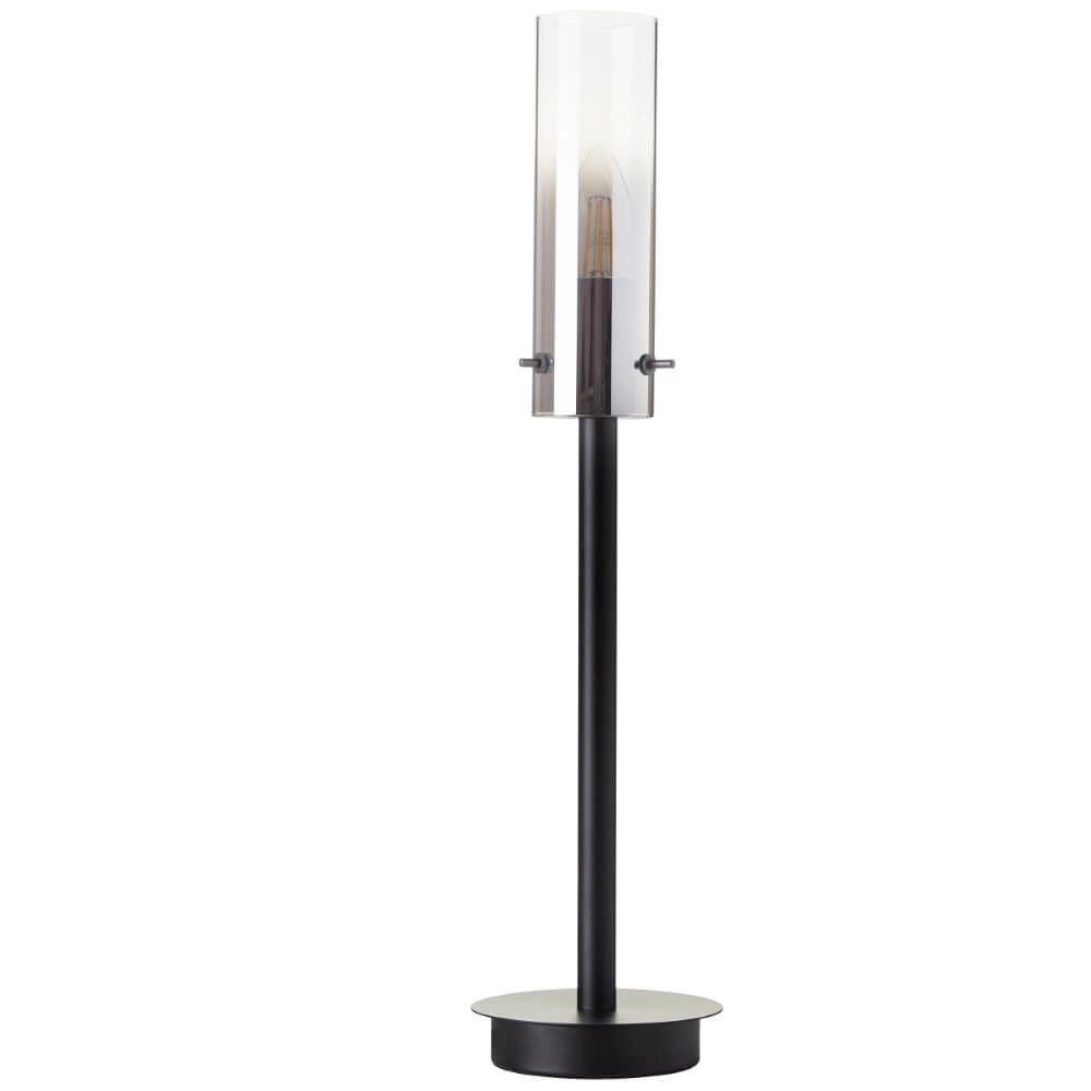 Table lamp Glasini black with smoke glass Brilliant 4004353429538