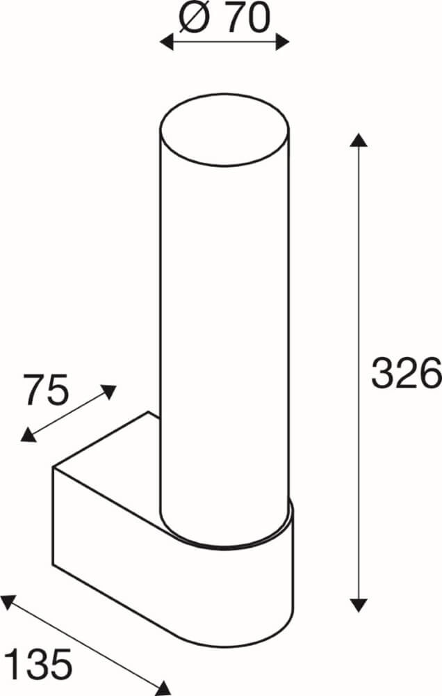 Bathroom wall lamp Lygant Single chromium SLV 4024163280662