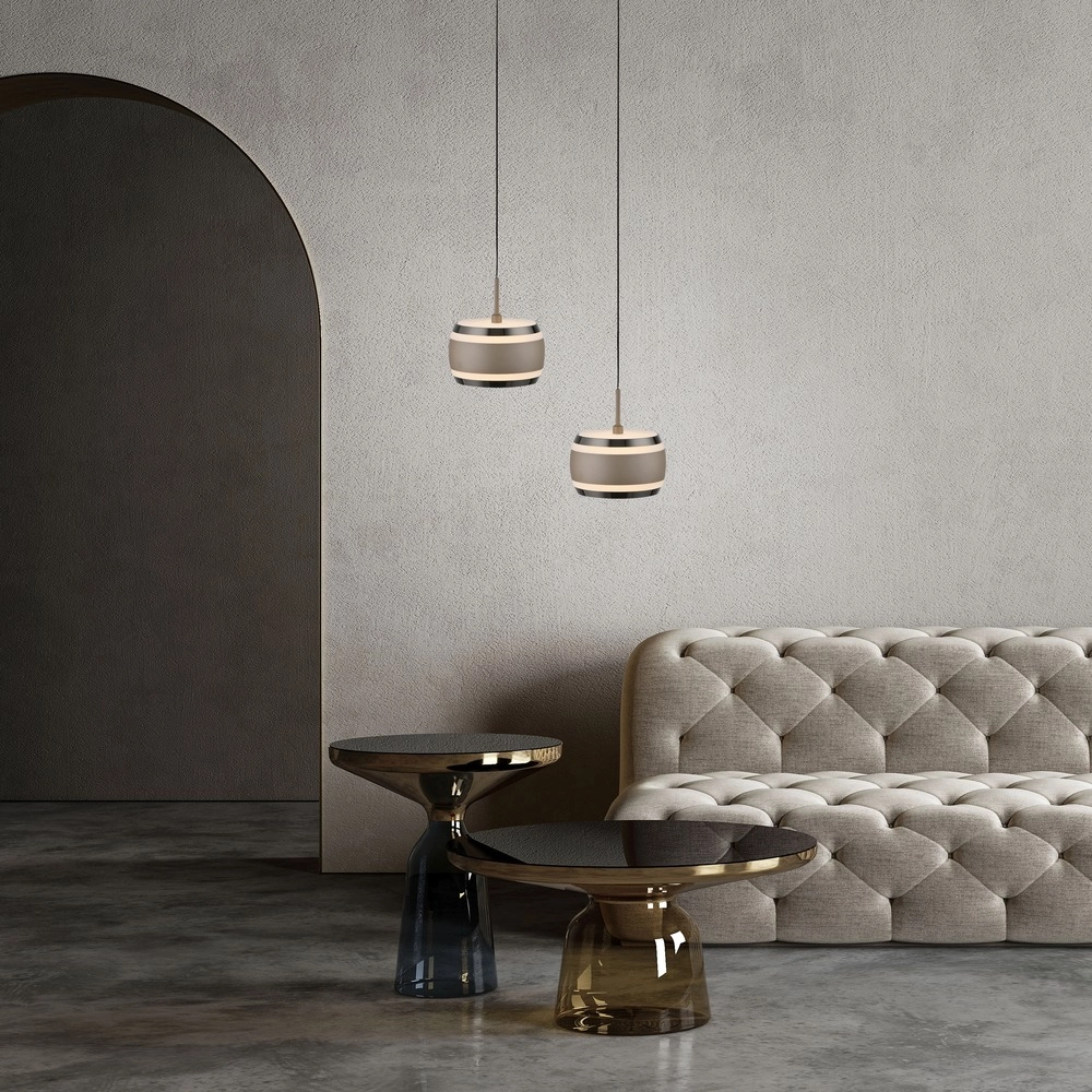 Sleek LED pendant Pure Falling Rings Bronce Paul Neuhaus 4012248396568