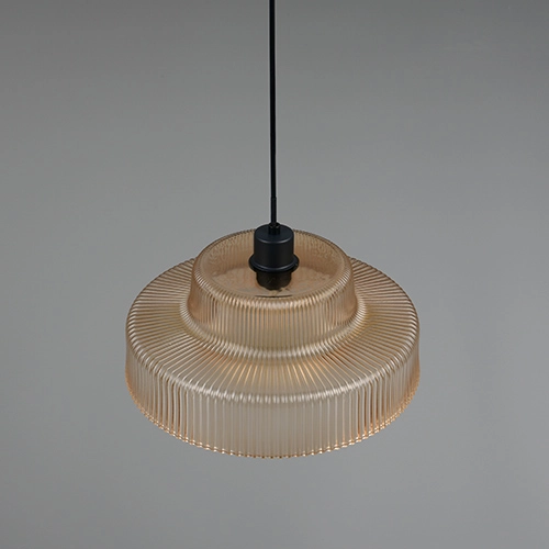 Classic pendant lamp Abella Amber glass Trio 4017807682021