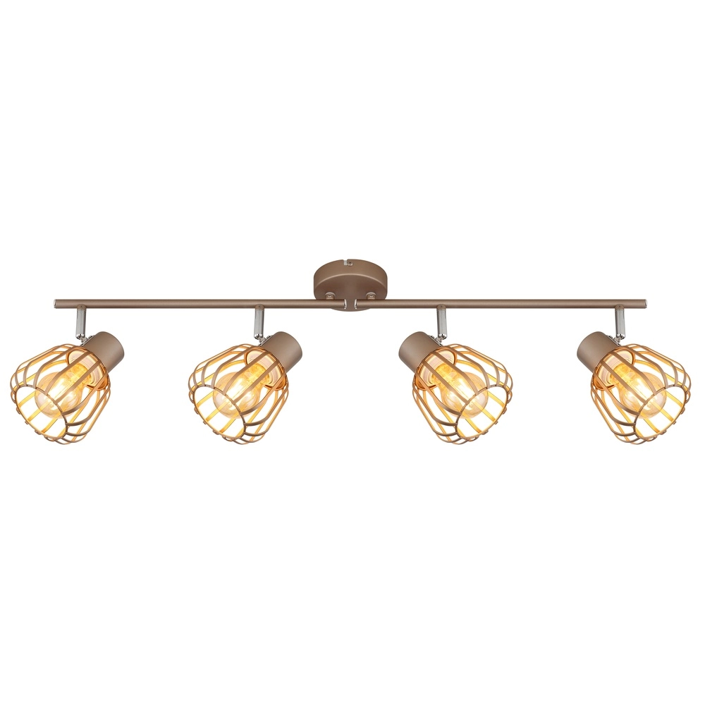 Ceiling lamp Olin 4-light coffee brown Globo 9007371592579