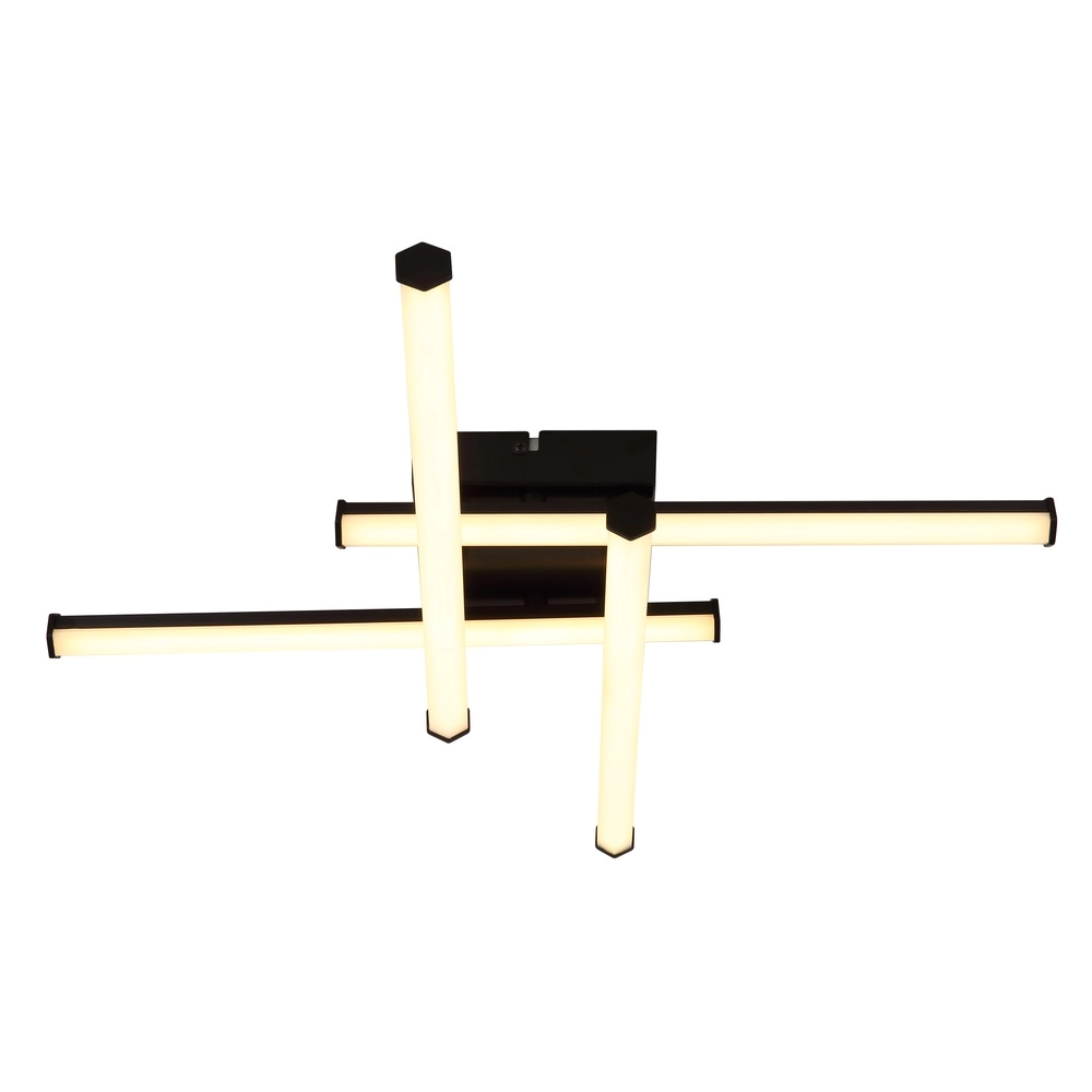 Modern ceiling lamp Kirina 50cm black square Globo 9007371515233