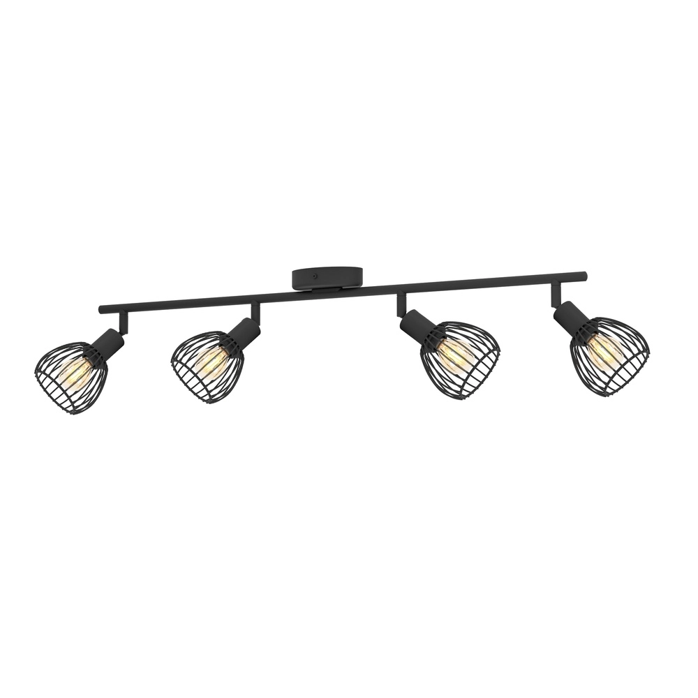4-light wire lamp spotlight Sonnino black - E14