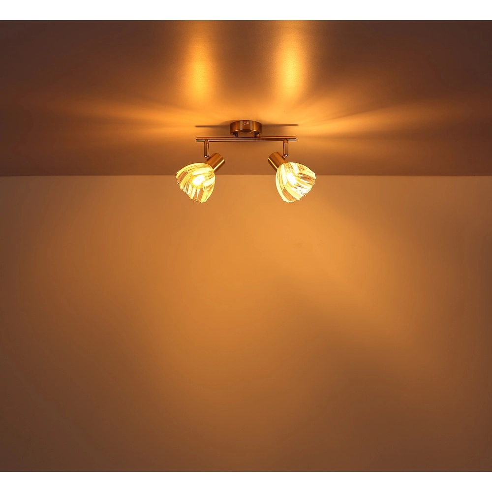 Ceiling lamp 2-lights Zachery nickel Globo 9007371531486