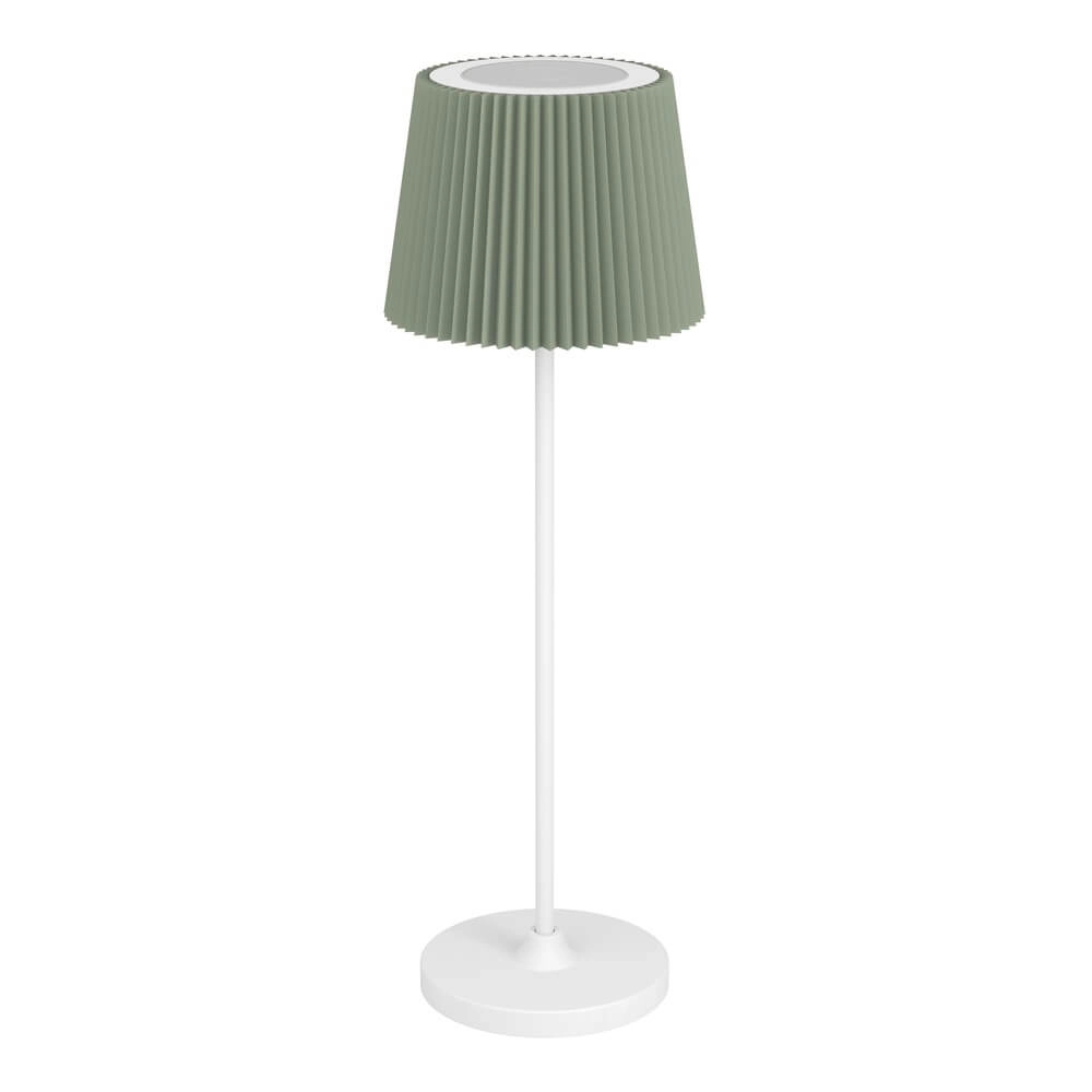 Table lamp Leonero white with green