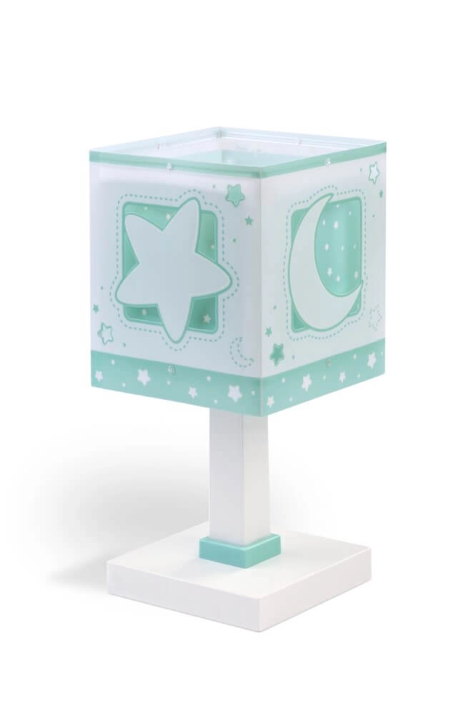Children's room table lamp Moonlight turquoise