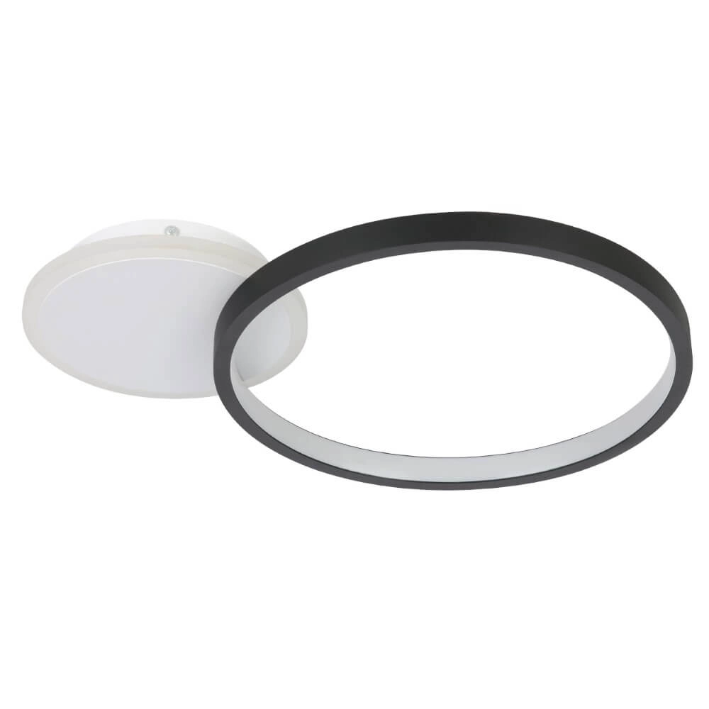 Adjustable LED ceiling lamp Gafares round - black