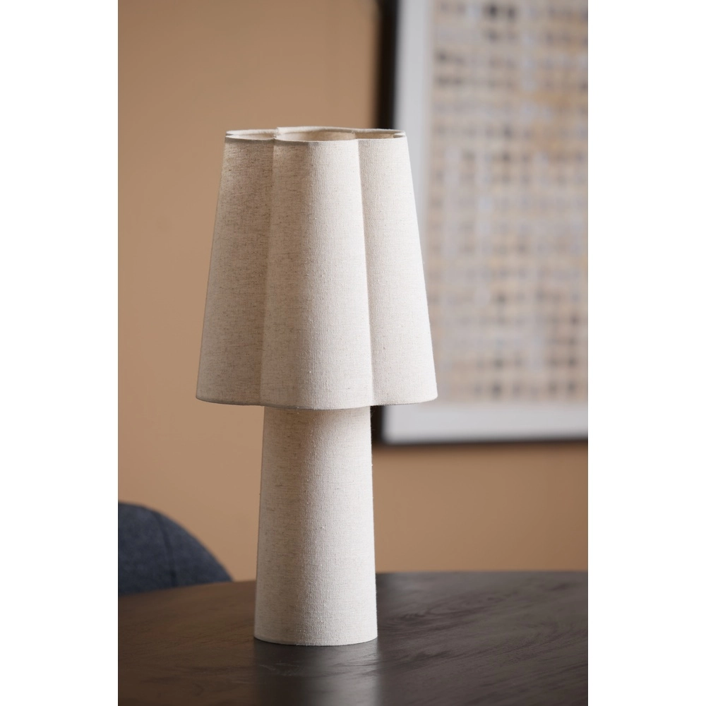 Table lamp Musaby Organic shape - Natural linen Light & Living 8717807784249
