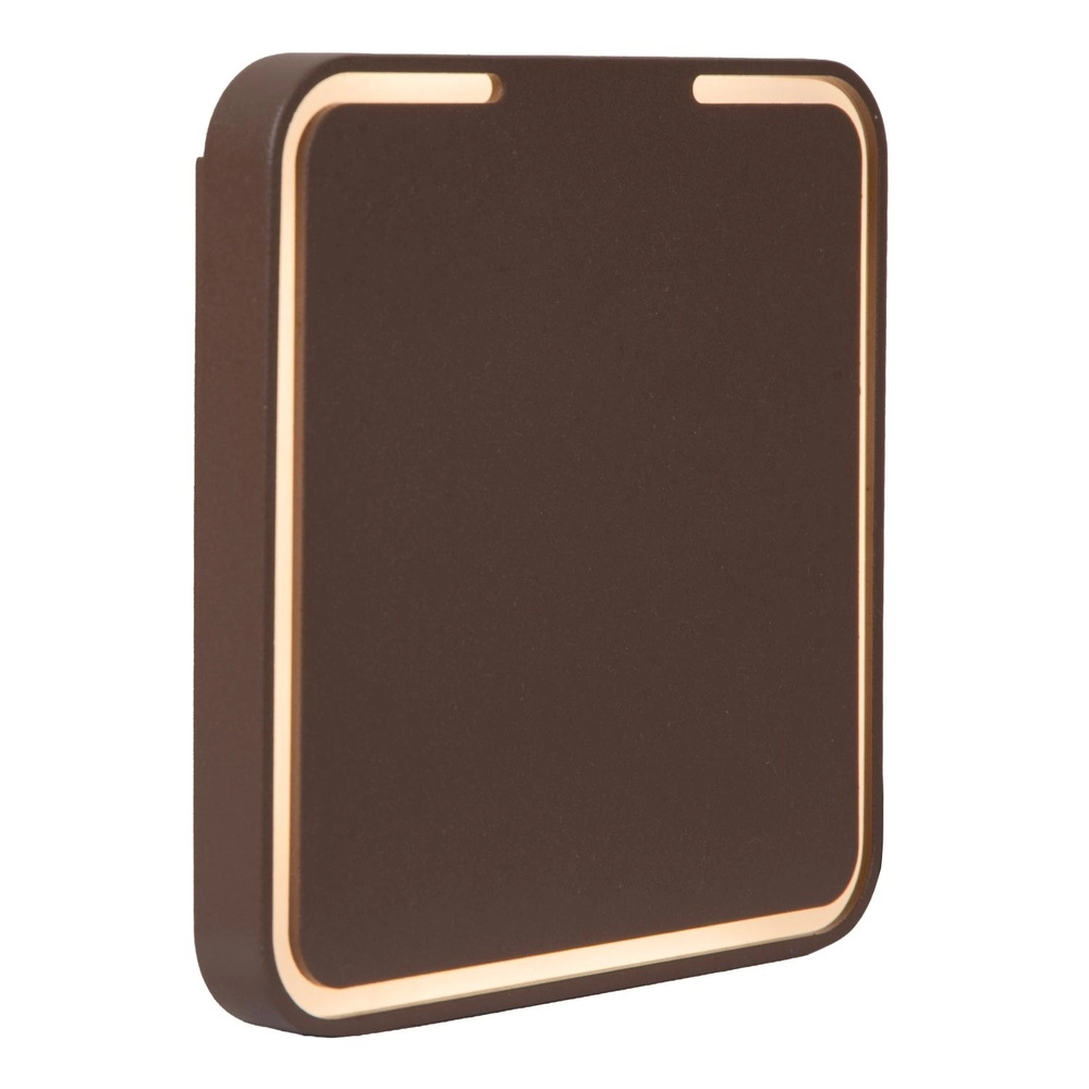 Sleek wall lamp Finister Ø 13cm rust brown Lucide 5411212334176