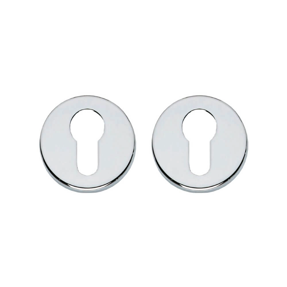 Set of 2 Cylinder Rosettes Tira round chrome