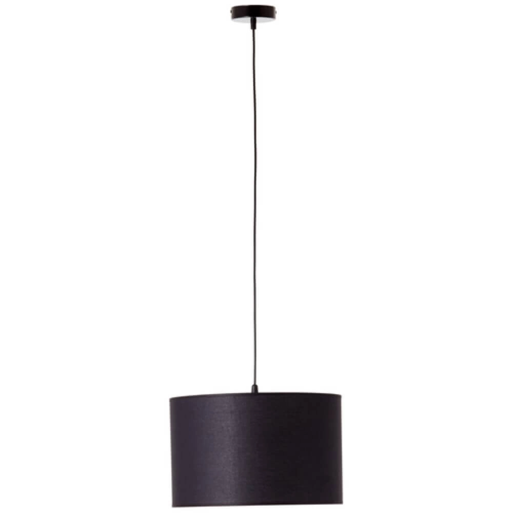 Fabric hanging lamp Esher Ø 38cm black Brilliant 4004353405501