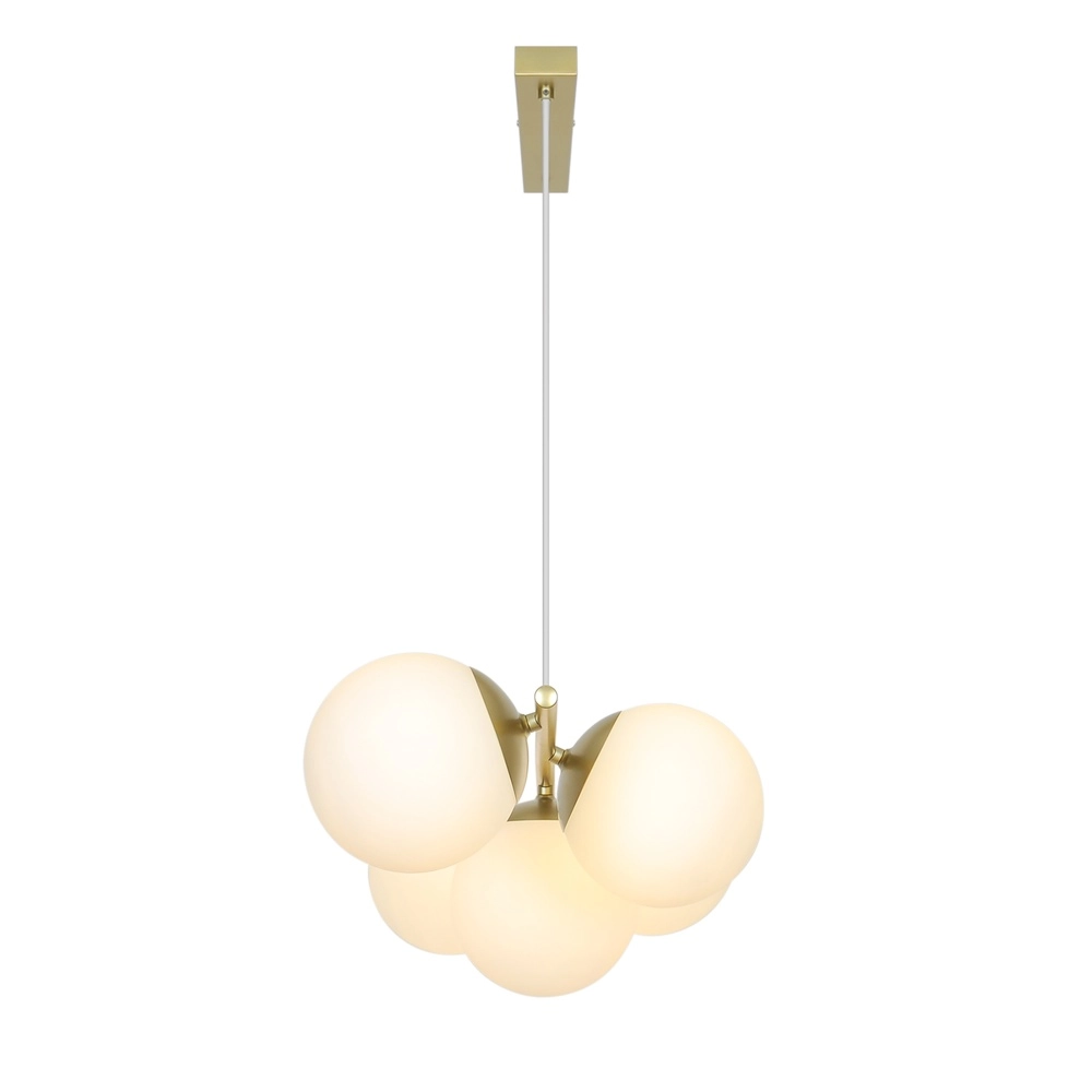 Scandinavian pendant lamp Lilly Gold with white Nordlux 5704924027291