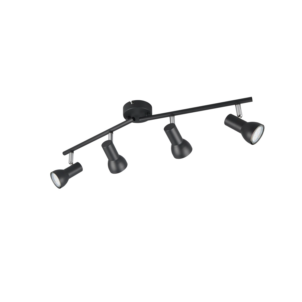 Ceiling lamp Cantar black 4-lights Trio 4017807615944