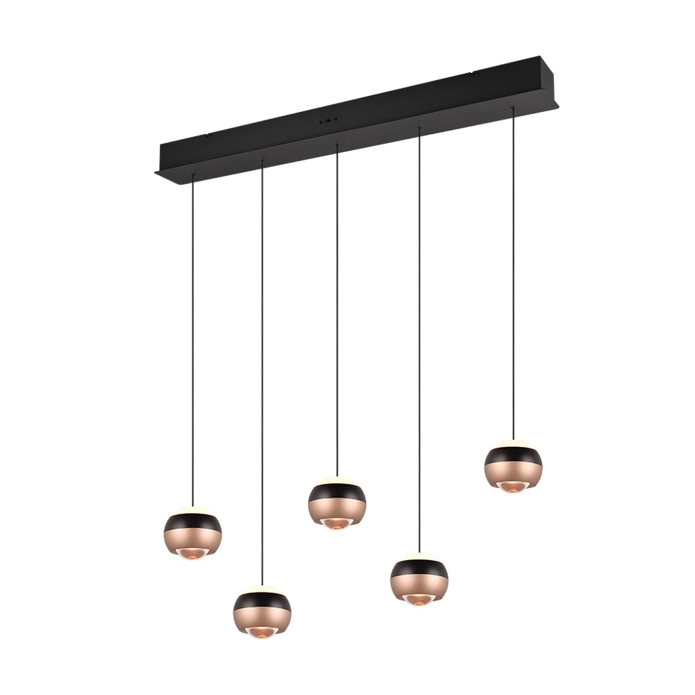 Design pendant lamp Orbit 5-light straight
