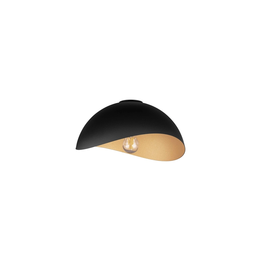 Ceiling lamp Opsi black with gold Ø 30cm Lyora 5212017458056