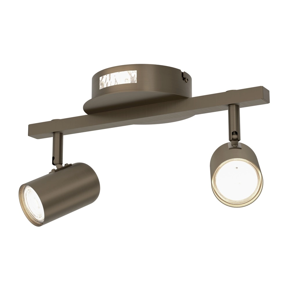 Surface-mounted spot Montemurro 2-light dark bronze